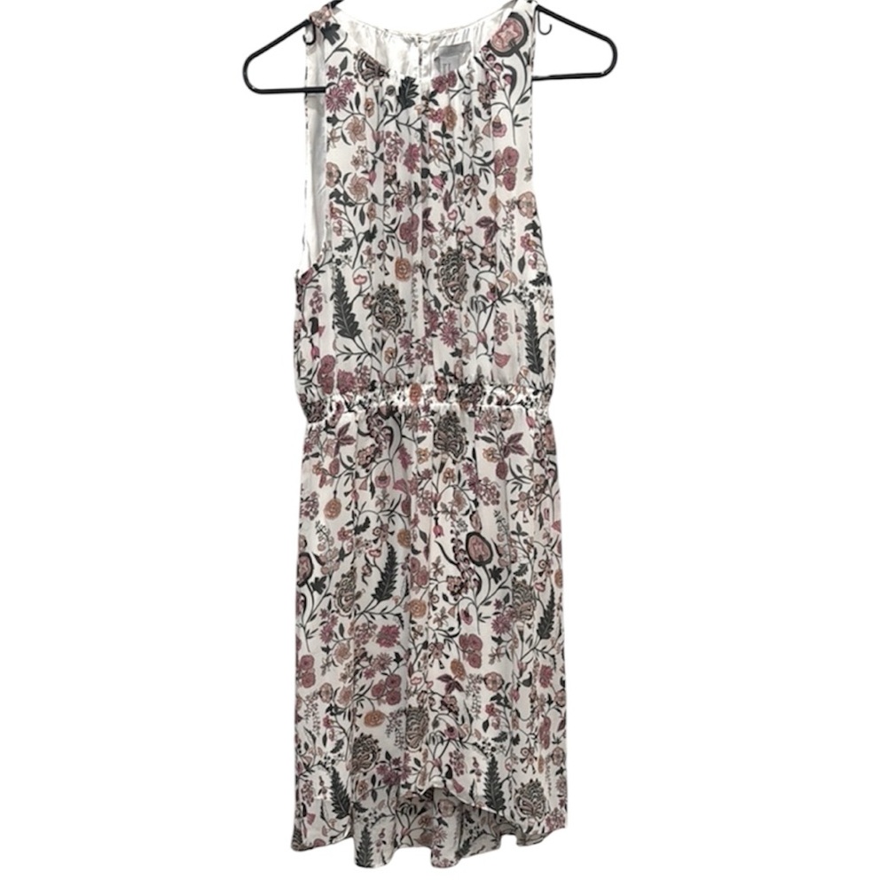 H&M Women’s size 10 White and Pink Floral Sleeveless Sundress Midi